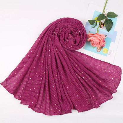 Women's Shimmer Muslim Glitter Ombre Hijab Scarf