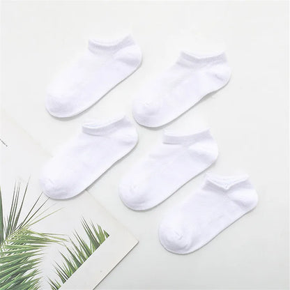 Summer White Cotton Kids Socks