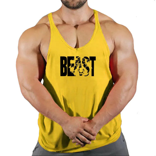 Men's Sleeveless Gym Stringer Tank Top