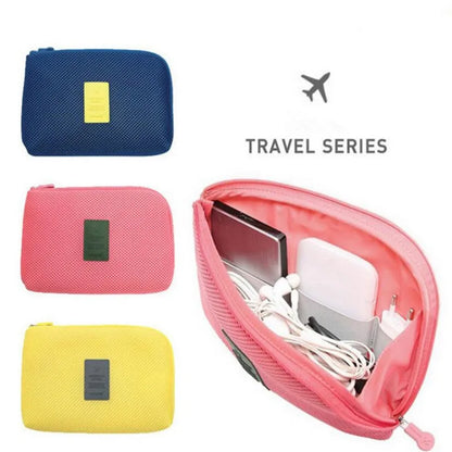 Portable Travel Cable Organizer Bag