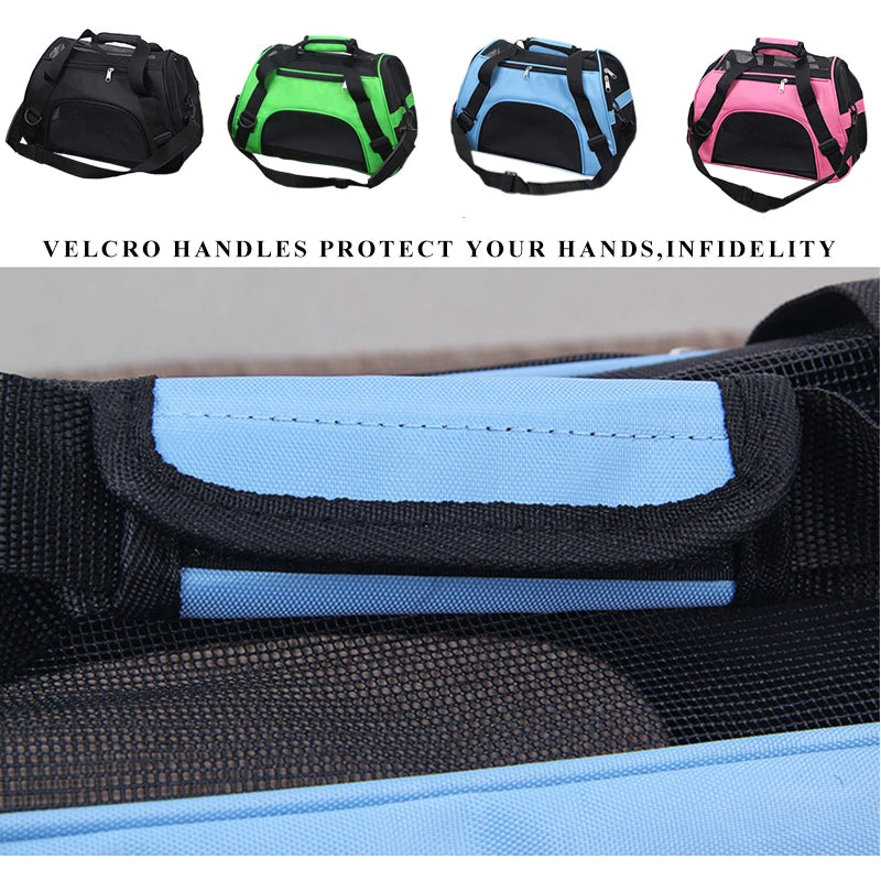 Portable Mesh Pet Carrier Bag for Travel