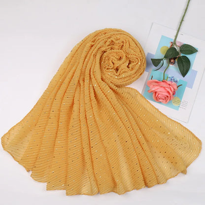 Women's Shimmer Muslim Glitter Ombre Hijab Scarf