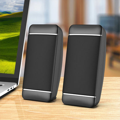 Haut-parleurs stéréo de bureau alimentés par USB 