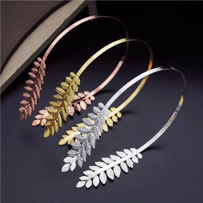 Women's Leaf Design Double Thin Wedding Headband