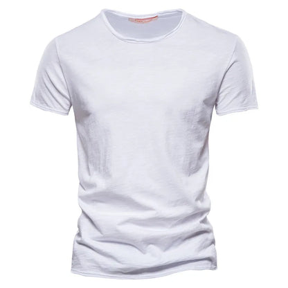 T-shirts à manches courtes et col en V pour homme en coton