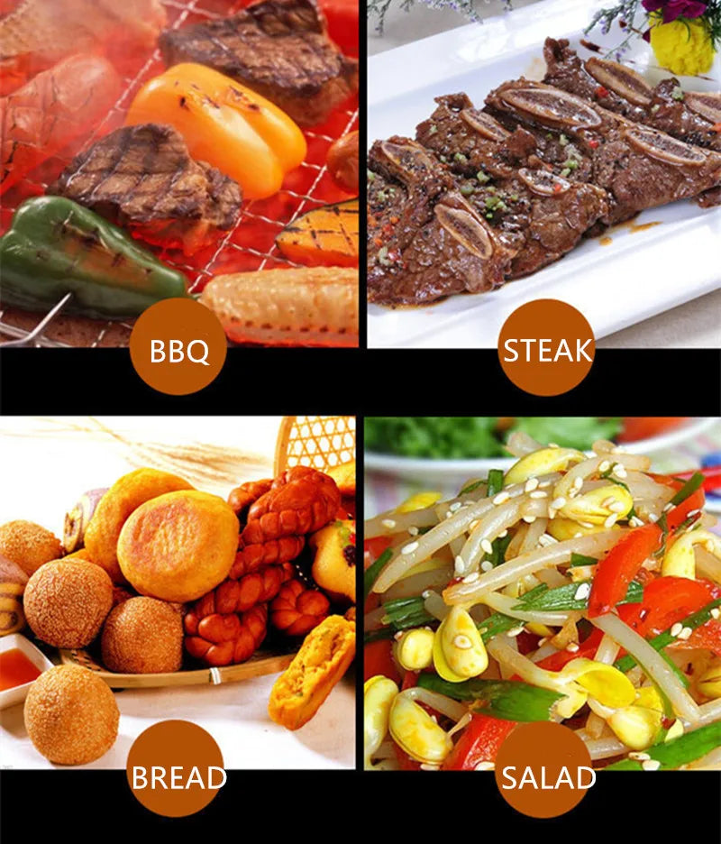 Long Handle Non-Slip Stainless Steel BBQ Tongs