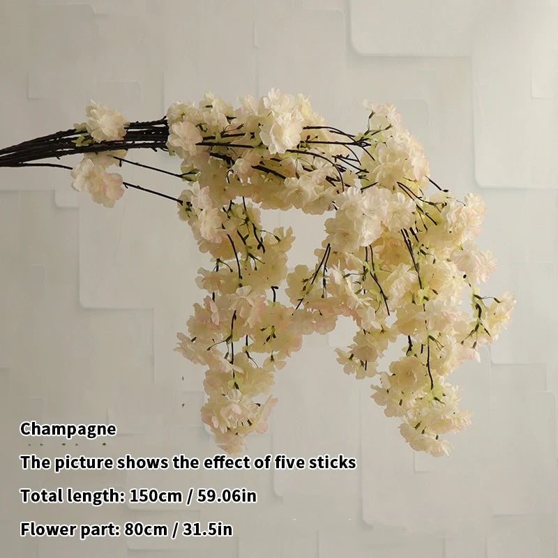Cerisier artificiel en soie, accessoire de mariage, décoration d'intérieur 