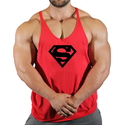 Ärmelloses Gym Stringer-Tanktop für Herren