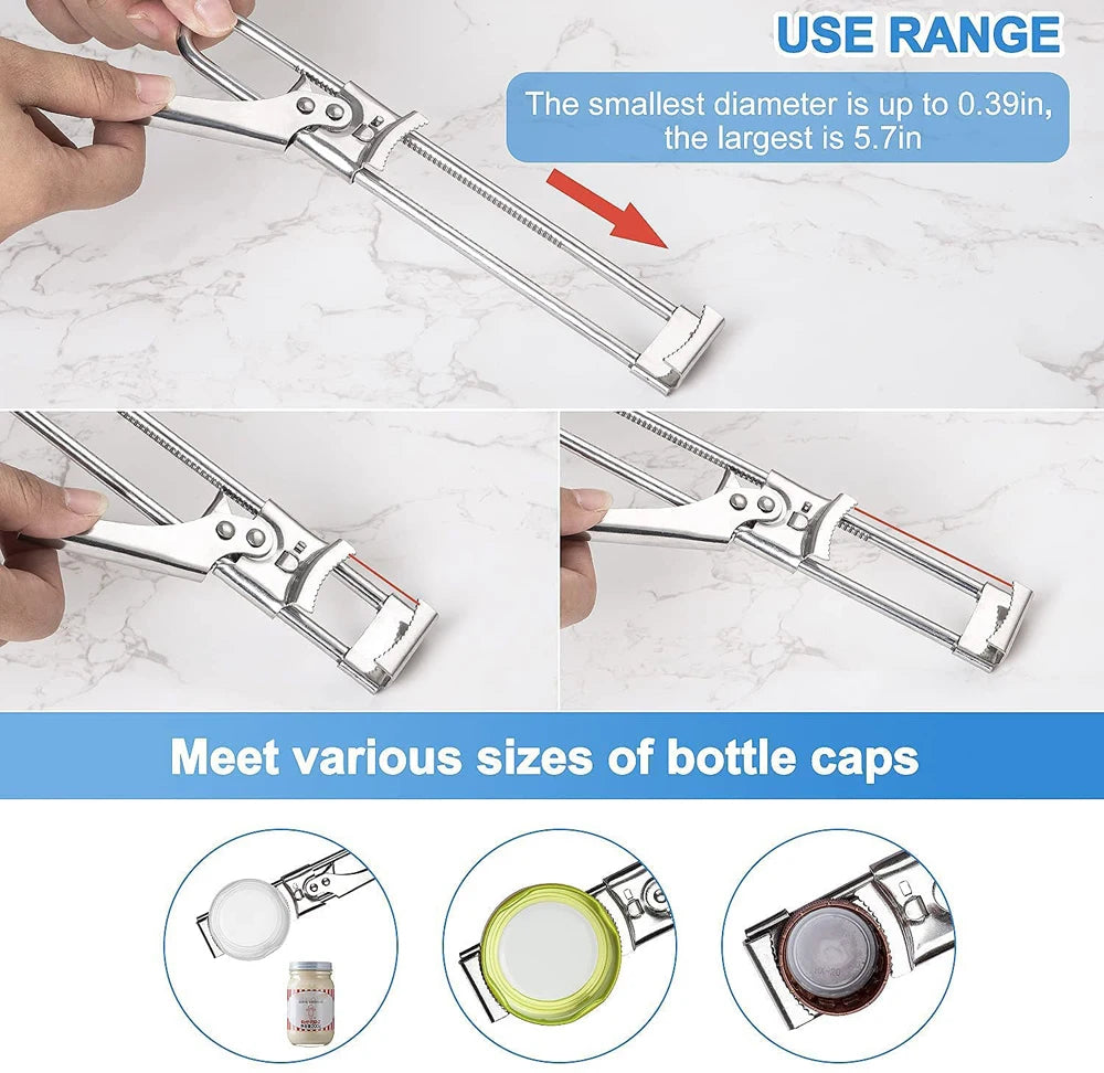 Stainless Steel Multifunctional Gripper Can Opener