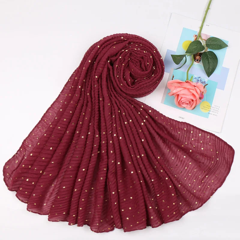 Women's Shimmer Muslim Glitter Ombre Hijab Scarf