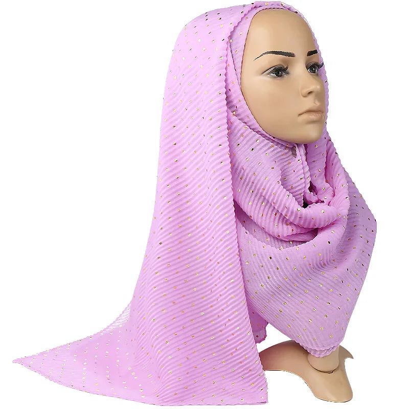 Women's Shimmer Muslim Glitter Ombre Hijab Scarf