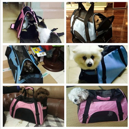 Portable Mesh Pet Carrier Bag for Travel