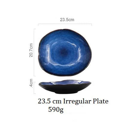 Vaisselle irrégulière pour la maison - Assiette plate en céramique 