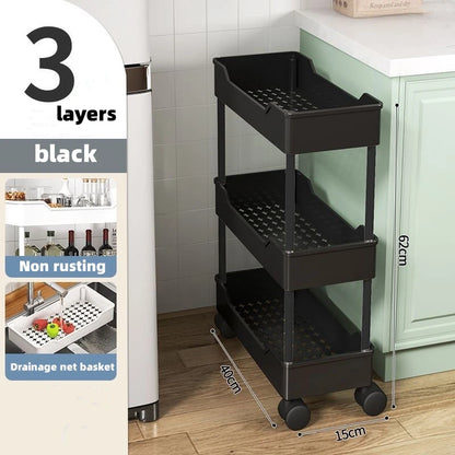 Household Storage Rack with Wheels