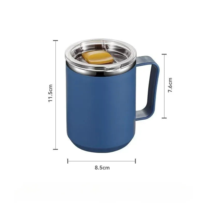 Insulated Stainless Steel Mug with Handle & Lid