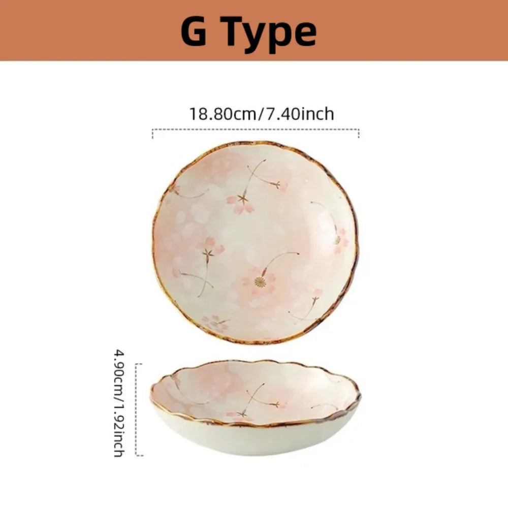 Japanese Style Ceramic Noodle Bowl