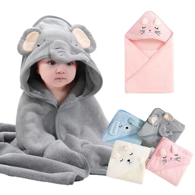 Kid's Quick-Dry Hooded Bath Towel