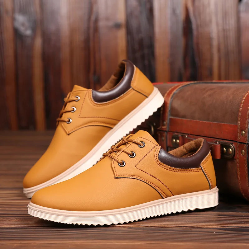 Leather Casual Platform Men's Oxford Sneaker