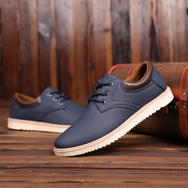 Leather Casual Platform Men's Oxford Sneaker