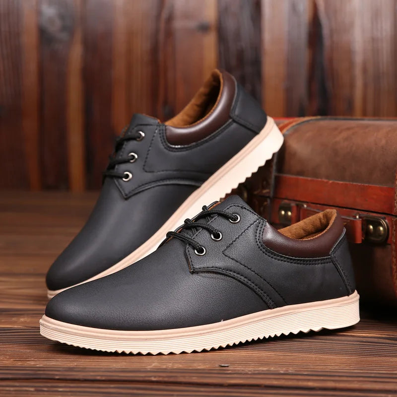 Leather Casual Platform Men's Oxford Sneaker