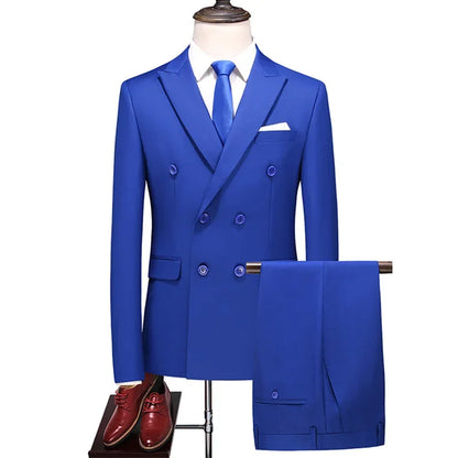 Men's Classical Korean Style 2 Pcs Suit Set