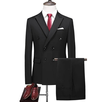 Men's Classical Korean Style 2 Pcs Suit Set