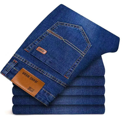 Men's Business Casual Fitted Straight Denim Jeans