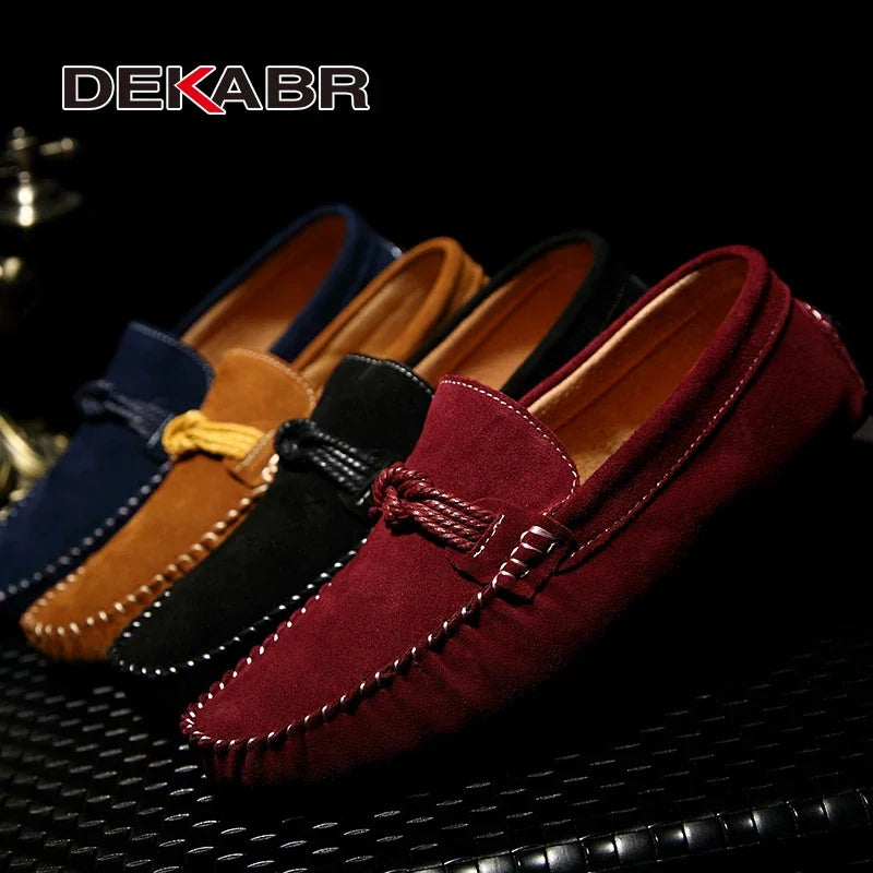 Men's Handmade Driving Suede Moccasins Shoes