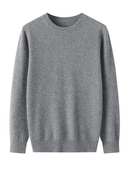 Men's Round Neck Pure Merino Wool Sweater