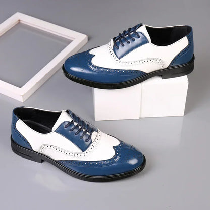 Men's Round Toe Wedding Lace-Up Dress Shoes