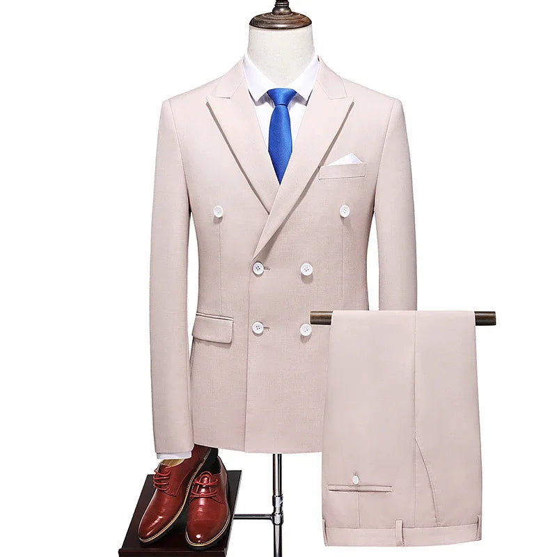 Men's Classical Korean Style 2 Pcs Suit