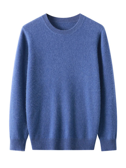 Men's Round Neck Pure Merino Wool Sweater