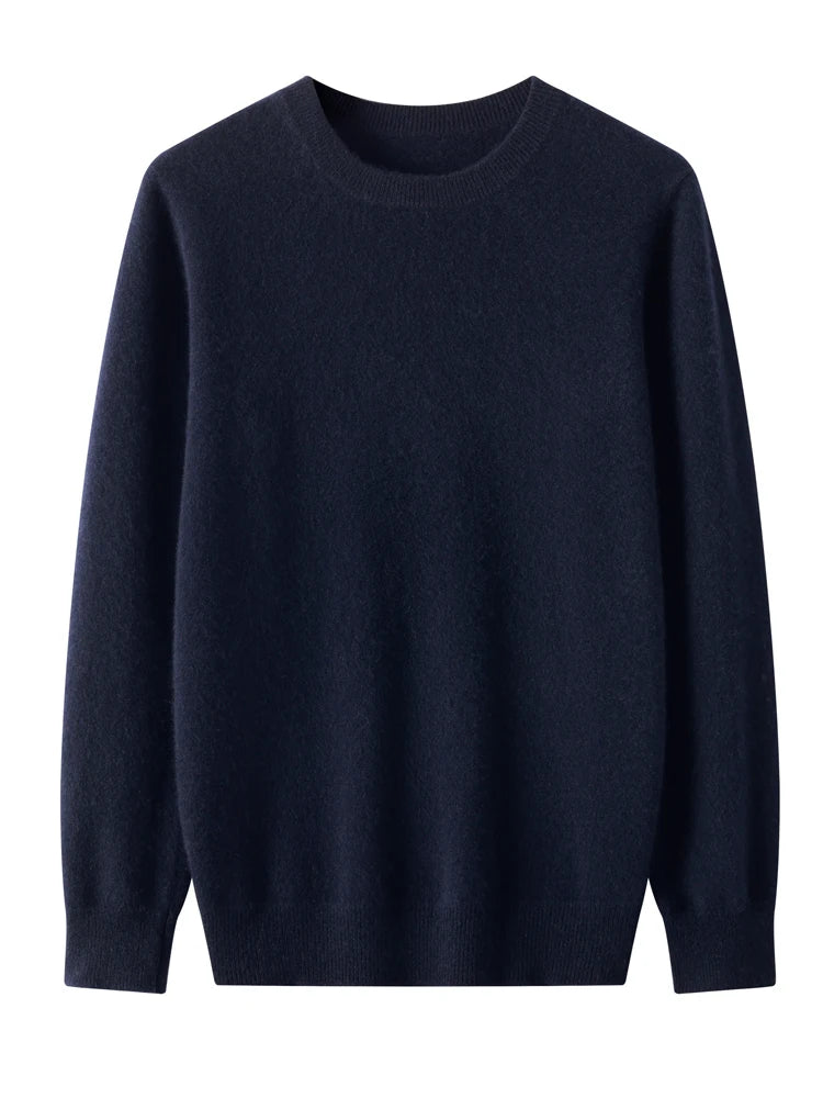 Men's Round Neck Merino Wool Sweater