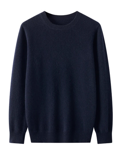 Men's Round Neck Merino Wool Sweater