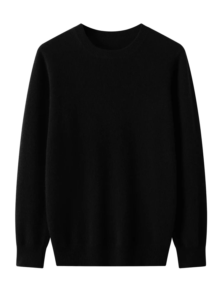 Men's Round Neck Merino Wool Sweater