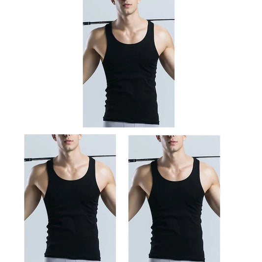 Atmungsaktive Lauf-Tanktops für Herren im 3er-Pack