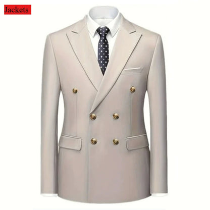 Men Classical Korean Style 2 Pcs Suit Set