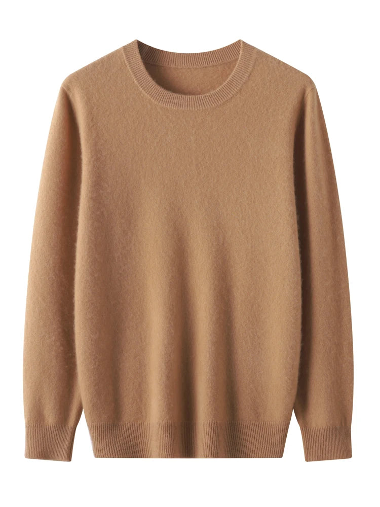 Men's Round Neck Merino Wool Sweater