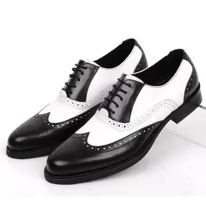 Men's Round Toe Wedding Lace-Up Dress Shoes