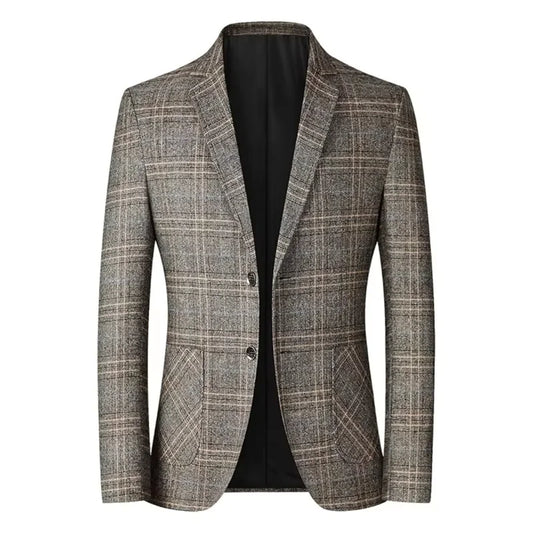 Blazer d'hiver chaud et formel à simple boutonnage pour homme 