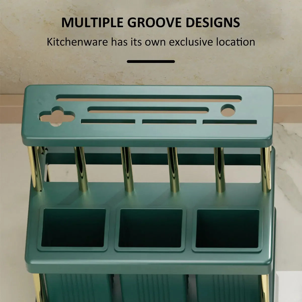 Multi-Function Kitchen Knife Holder Organizer Rack