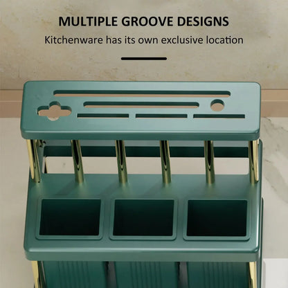 Multi-Function Kitchen Knife Holder Organizer Rack