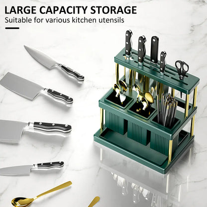 Multi-Function Kitchen Knife Holder Organizer Rack