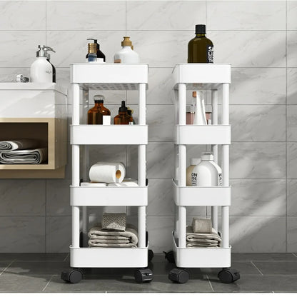 Multi-Layer Household Storage Rack with Wheels