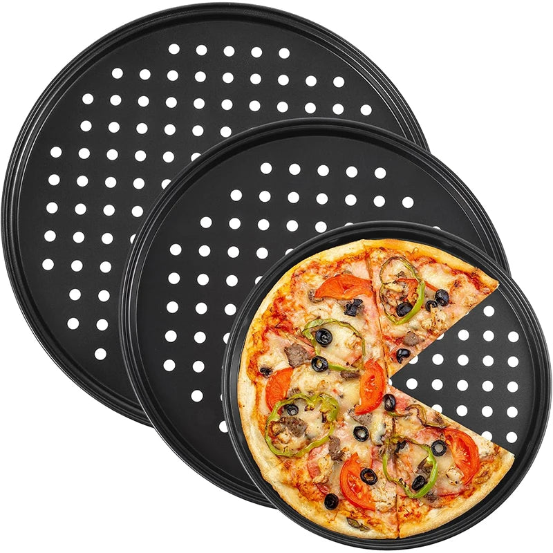 Non-Stick Carbon Steel Perforated Pizza Pan