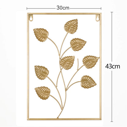Nordic Vintage Metal Ginkgo Leaf Wall Stickers
