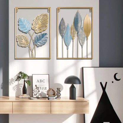 Nordic Vintage Metal Ginkgo Leaf Wall Stickers