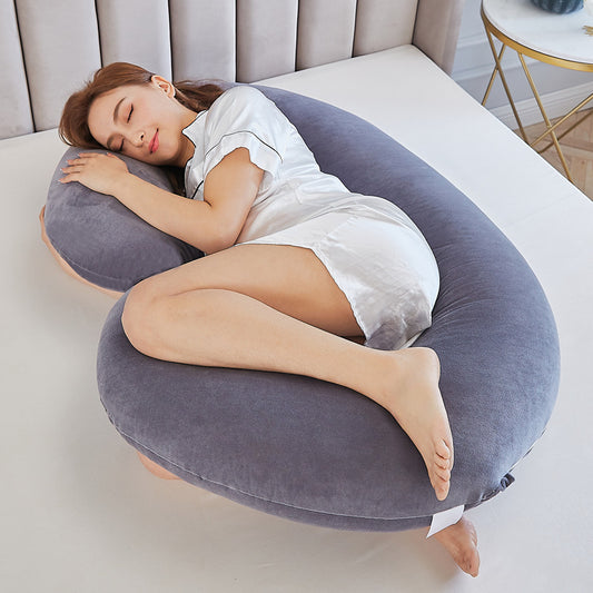 Oreiller de couchage en velours pour femmes enceintes