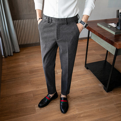 Slim & Fit Wool Fabric Formal Pants