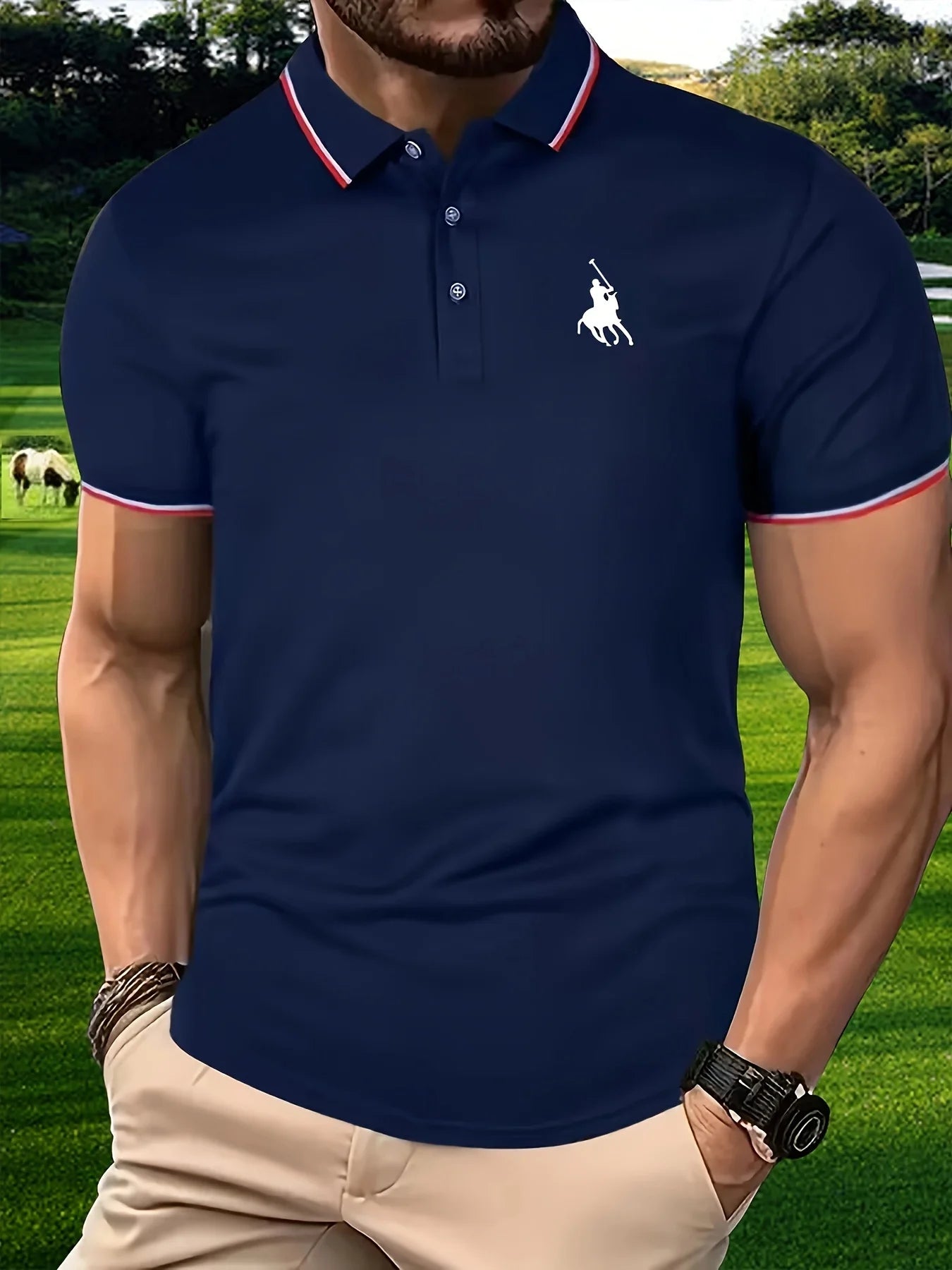 Quick Dry Cotton Blend Golf Polo Shirts